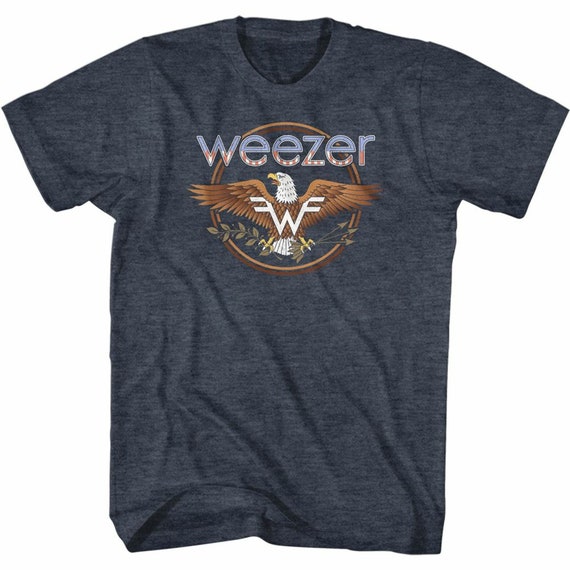 Weezer Eagle Navy Heather Adult T-shirt - Etsy