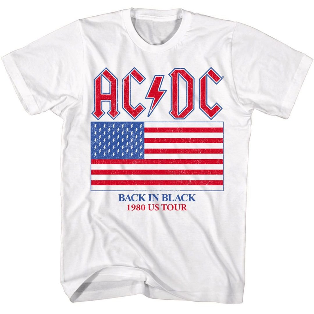 AC/DC US Tour White T-shirt - Etsy