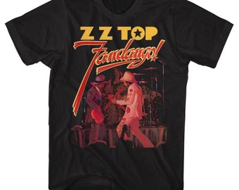Camiseta preta ZZ Top Fandango para adultos