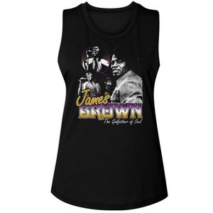 James Brown Godfather of Soul Black Women&#39;s Muscle Tank Top
