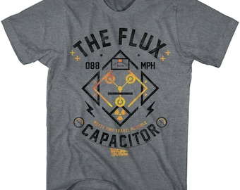 Back to the Future The Flux Capacitor Graphite Adult T-Shirt