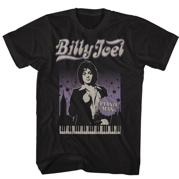 Billy Joel Cityscape With Stars Black T-shirt - Etsy