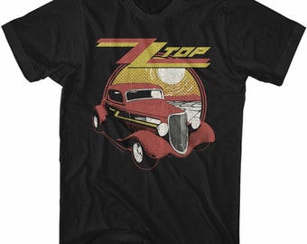 ZZ Top Men's T-shirt Eliminator Car Album Cover Graphic Tee