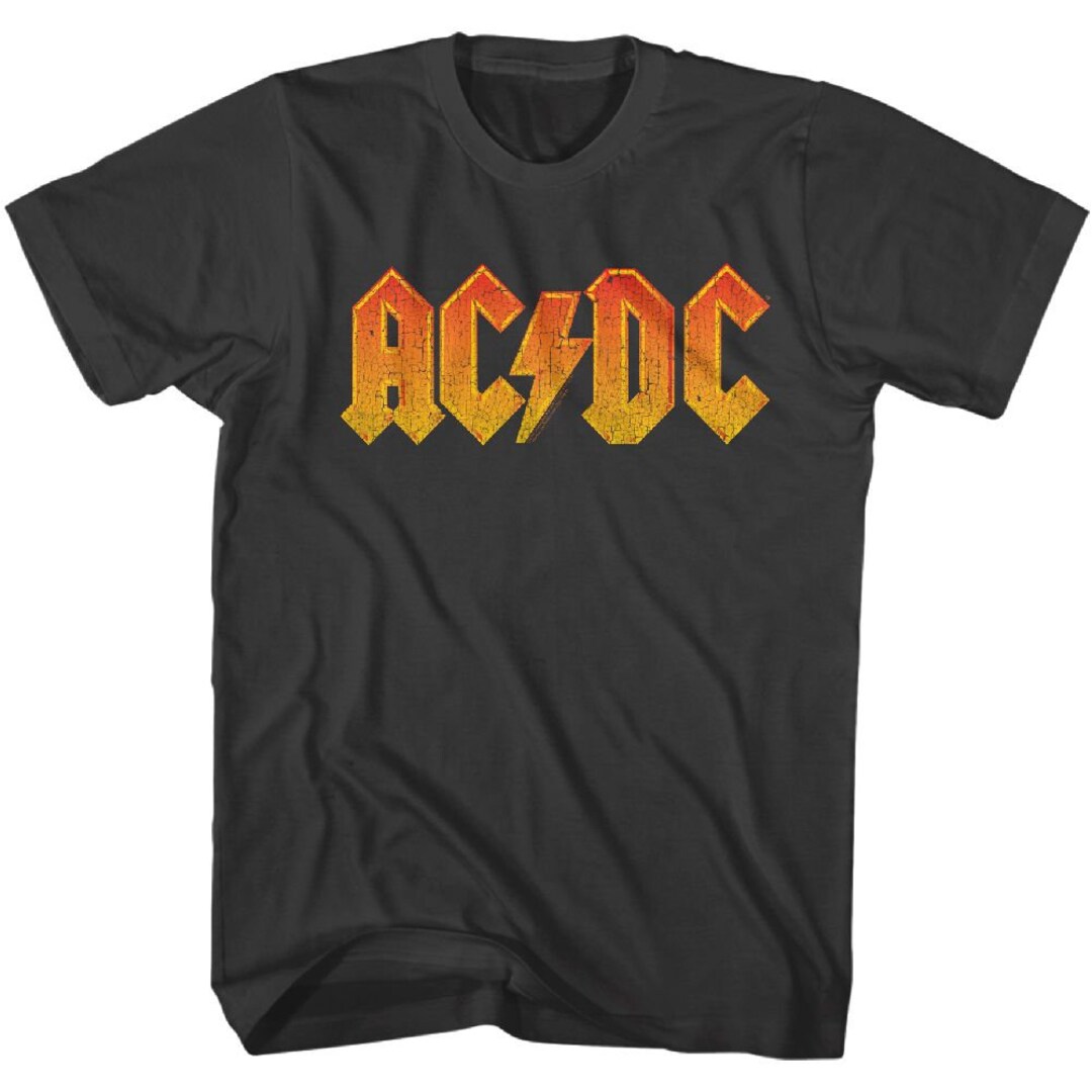 AC/DC Distressed Orange Smoke Adult T-shirt - Etsy