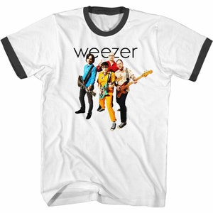 Weezer The Band White/Black Adult S/S Ringer T-Shirt