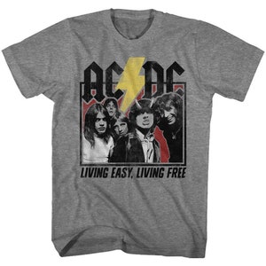 AC/DC Highway To Hell Lyrics Graphite Heather Adult T-Shirt