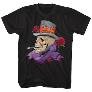 Poison Skull Smokin&#39; Black Adult T-Shirt