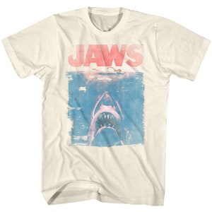 Jaws Fade Natural Adult T-Shirt