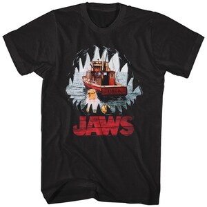 Jaws Mouth Black Adult T-Shirt