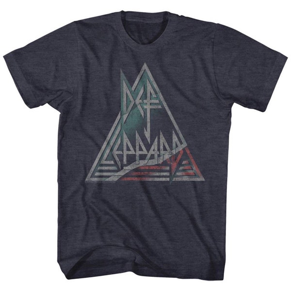 Def Leppard Navy Heather Adult T-Shirt