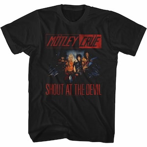 Motley Crue SATD Band Photo Black Adult T-Shirt