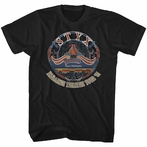 Styx Tour &#39;81 Black Adult T-Shirt