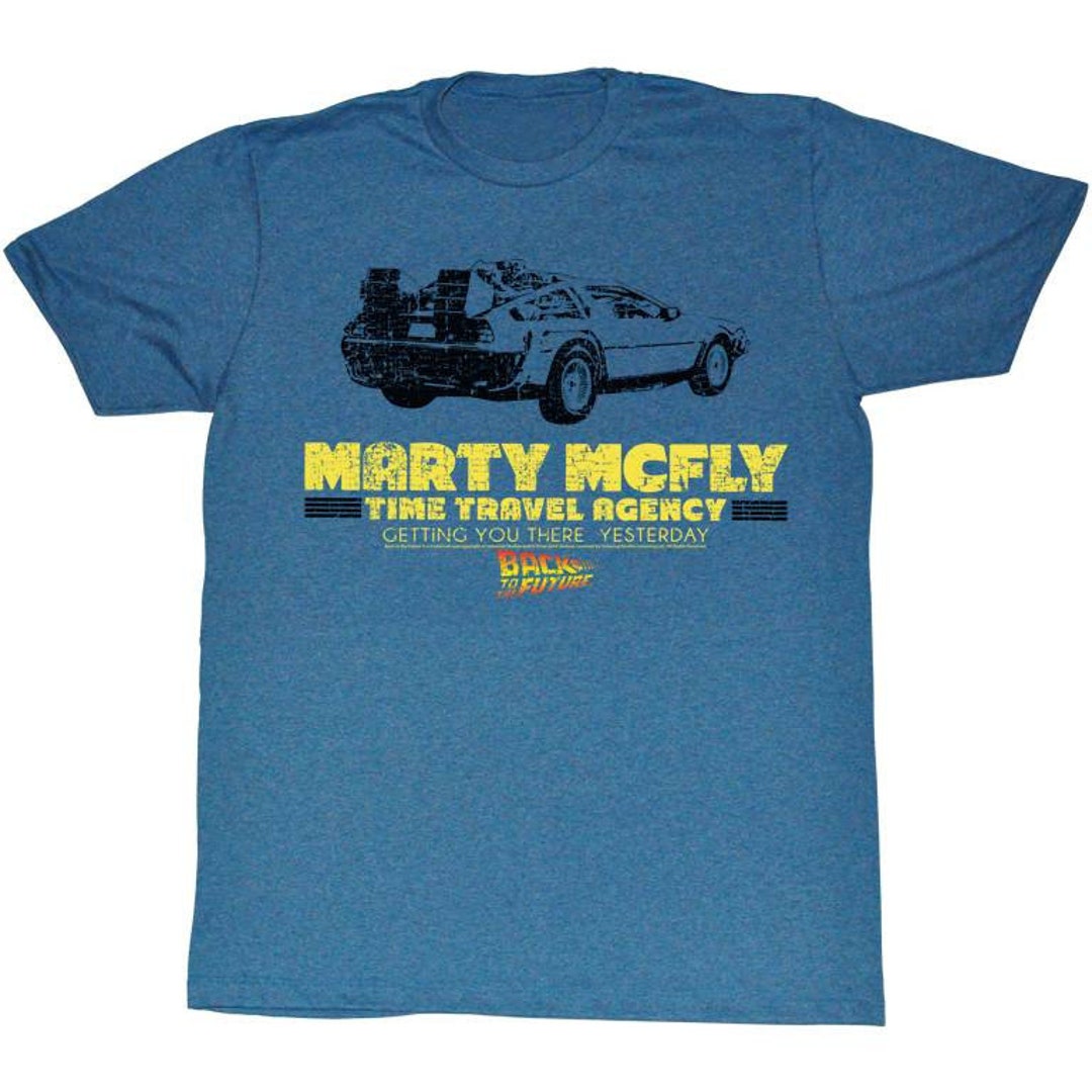 Back to the Future Marty Mcfly Blue Adult T-shirt - Etsy