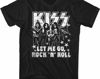Kiss Let Me Go Black Adult T-Shirt