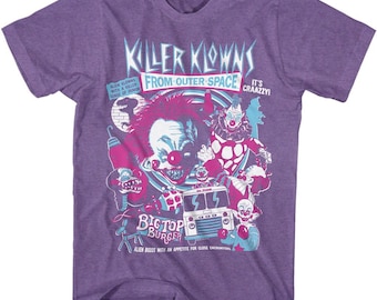 Killer Klowns From Outer Space Crazy Bunch Purple Heather T-Shirt