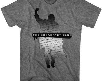 Camiseta para adultos con silueta de Breakfast Club en grafito jaspeado