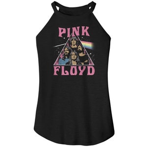 Camiseta sin mangas negra para mujer con estampado de Pink Floyd en el espacio. imagen 1