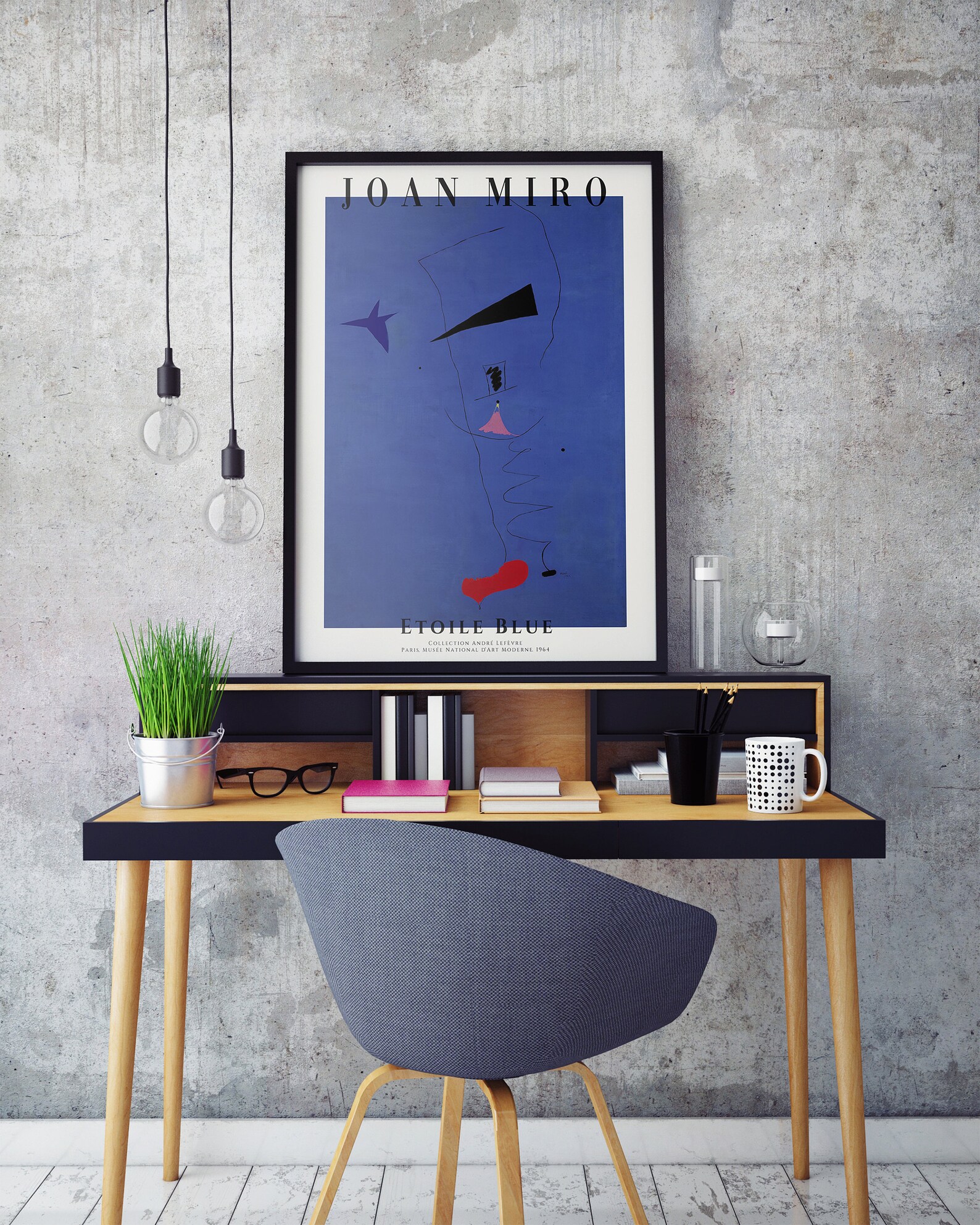 Joan Miro Etoile blau 1925 Vintage Ausstellung Poster hohe ...