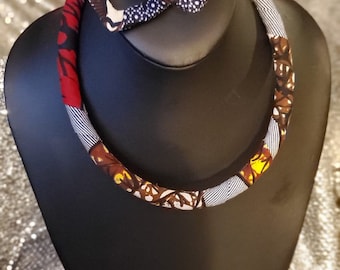 Ankara Kitenge Collier Set