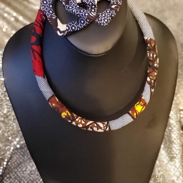 Ankara Kitenge Necklace Set