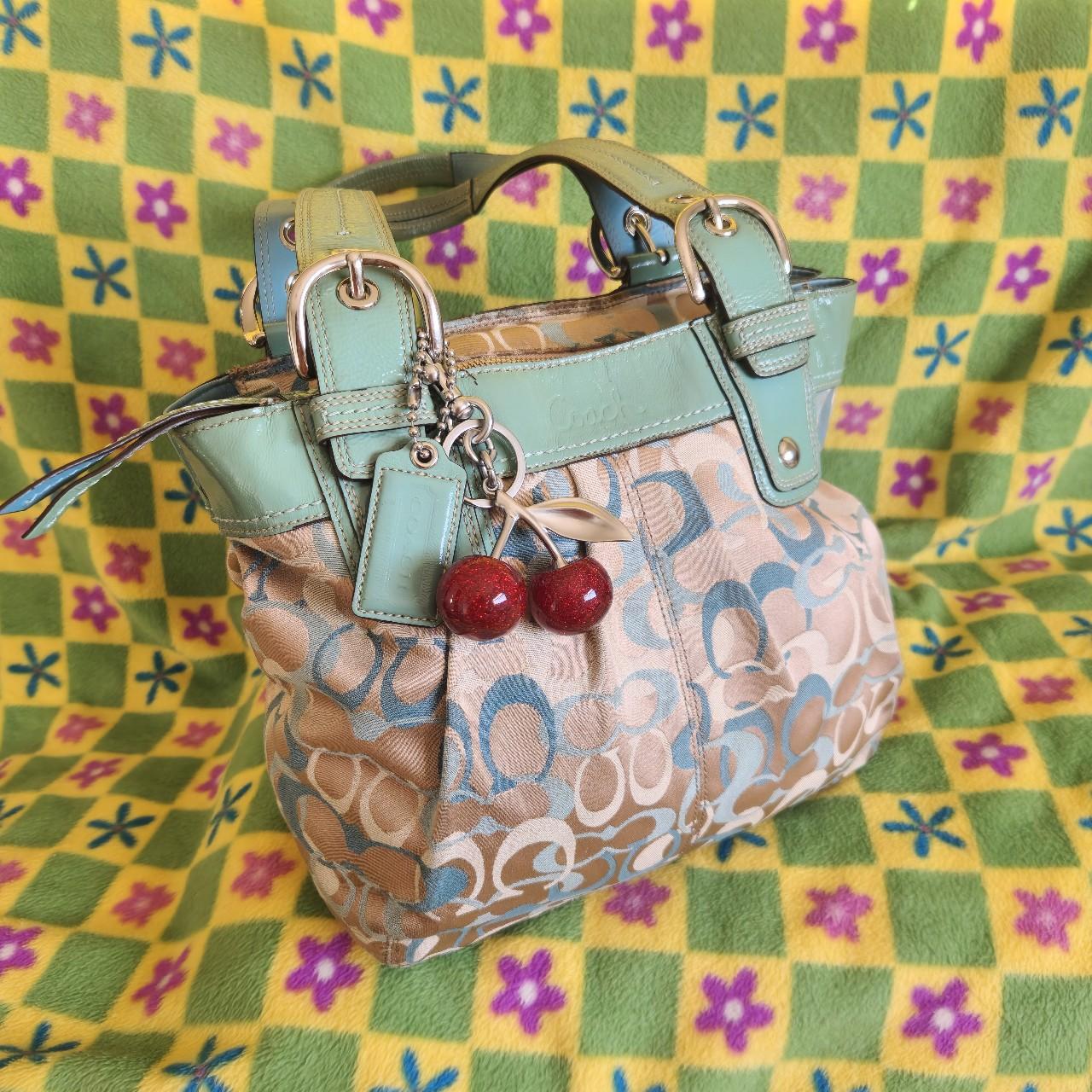 RARE All Vintage Teal Coach Purse Shoulder Bag - Etsy