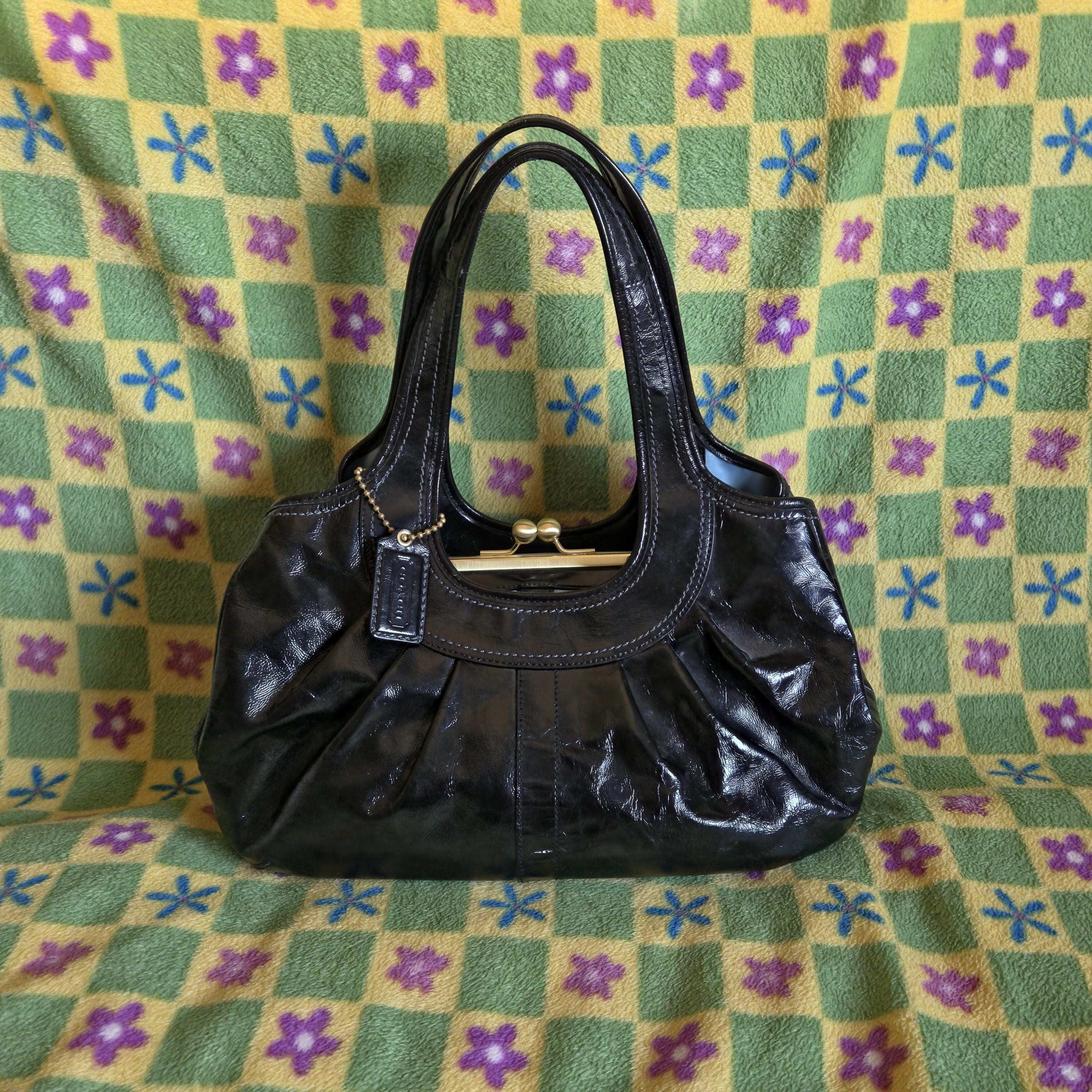 バッグ Coach Black Leather XL Ergo Tote Purse COACH Ergo Black Leather Tote Bag Slouchy Hobo Bucket Travel
