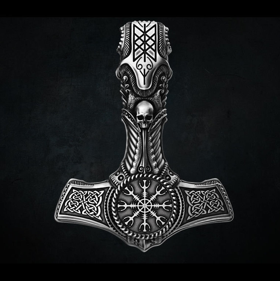 14k gold over Thor pendant Thor hammer pendant Thor charm Etsy