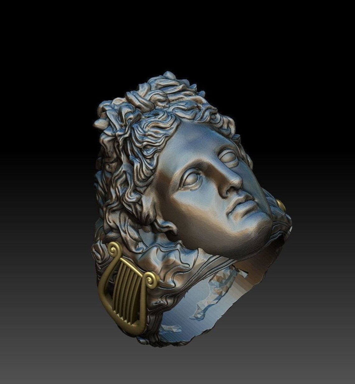 14k gold over Apllo ring Poetry Ring Mens apollo ring Apollo Etsy