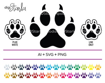 Download Wolf Paw Svg Etsy