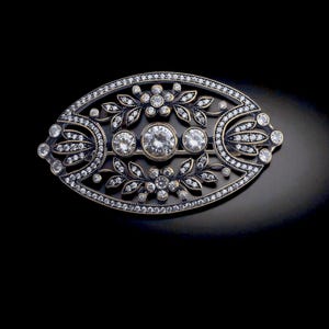 Broche En Argent Début 1900 (début Du XXe Siècle) - Avec Améthyste - Occasion - Bijou Vintage