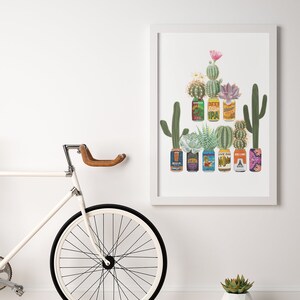 Texas Art Print, Cactus Art, Bierposter, Bierbord, Texas Wall Art, Cactus Wall Art, Texas Artwork
