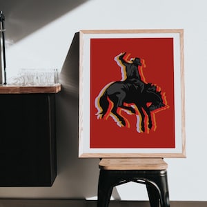 Modern Western Art, Texas Wall Art, Texas pop Art, Texas Modern Art, Texas Print, Texas Artwork, Cowboy art, Rodeo Poster