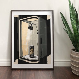 Bier Art Print, douche bier kunst, bier kunst, bier print, Guy appartement, bar kar kunst, alcohol poster, bier kunst aan de muur