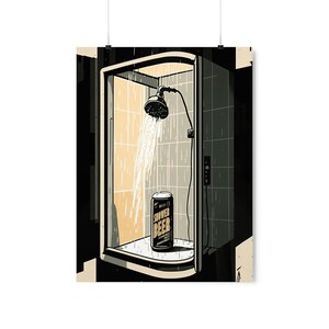Impresión de arte de cerveza, arte de cerveza de ducha, arte de cerveza, impresión de cerveza, apartamento de chico, arte de carrito de bar, cartel de alcohol, arte de pared de cerveza imagen 10