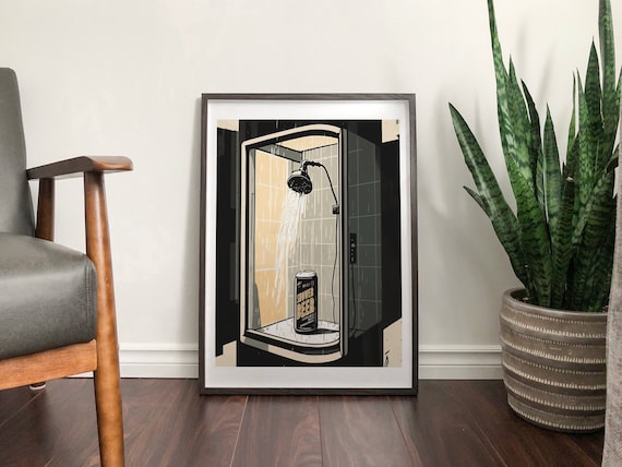 Beer Art Print, Shower Beer Art, Beer Art, Beer Print, Guy Apartment, bar cart art, Alcohol Poster, Beer Wall Art