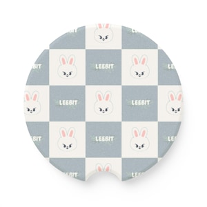 Leebit, Lee Know from Stray Kids, Stray Kids SKZOOs, K-pop Fans Gift, Car Accessories, Cup Coaster, Car Coaster, K-pop Car Coaster