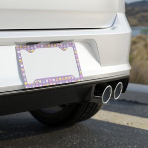 License Plate Frame, Stray Kids SKZOOs Design, K-pop Group, Car Accessories, Kpop Merchandise, SKZ Fan Gift, Metal Frame, Lavender