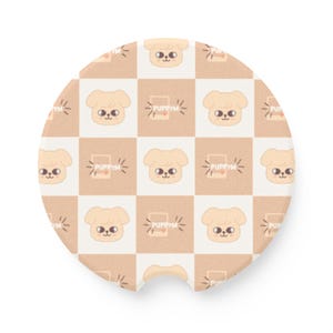PuppyM, Seungmin from Stray Kids, Stray Kids SKZOOs, K-pop Fans Gift, Car Accessories, Cup Coaster, Car Coaster, K-pop Car Coaster