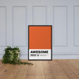 Framed poster