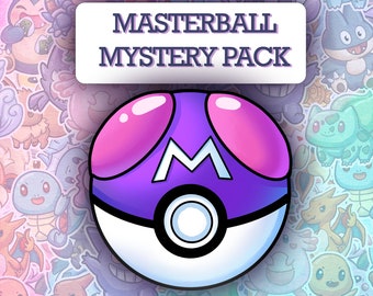Mystery Masterball Sticker Pack, Cute Sticker decals for Laptops, Bottles, Computers