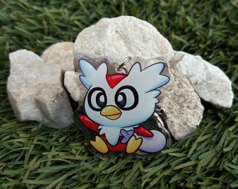 Delibird #225 Chibi Keychain 2" | Fan art | Cute Foodie Sticker | Laptop sticker | Vinyl waterproof sticker | Gift for Game lovers