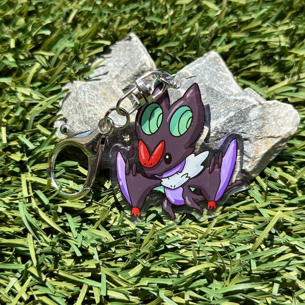 Noivern #715 Chibi Keychain 2" | Fan art | Cute Foodie Sticker | Laptop sticker | Vinyl waterproof sticker | Gift for Game lovers