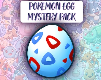 Mystery Egg Sticker Pack, Cute Sticker decals for Laptops, Bottles, Computers