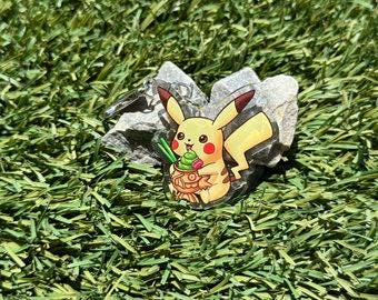 Yellow Pik Chibi Keychain 2" | epoxy  charm | cute accessory