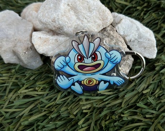 Machamp #68 Chibi Keychain 2" | Fan art | Cute Foodie Sticker | Laptop sticker | Vinyl waterproof sticker | Gift for Game lovers