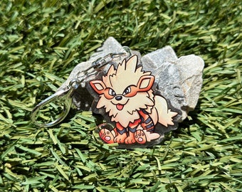 Arcanine #59 Chibi Keychain 2" | epoxy  charm | cute accessory