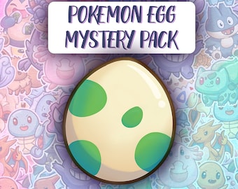 Mystery Egg Sticker Pack, Cute Sticker decals for Laptops, Bottles, Computers