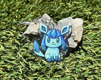 Glaceon #471 Chibi Keychain 2" | epoxy  charm | cute accessory