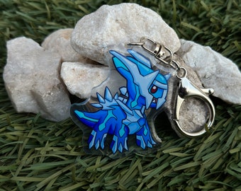 Dialga #483 Chibi Keychain 2" | Fan art | Cute Foodie Sticker | Laptop sticker | Vinyl waterproof sticker | Gift for Game lovers