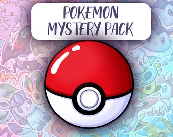 Mystery Pokeball Sticker Pack, Cute Sticker decals for Laptops, Bottles, Computers
